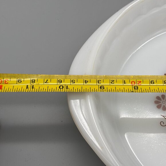 Vintage Dynaware Pyr-O-Rey Brown Daisy Pattern Pie Plate Dish - Picture 8 of 8